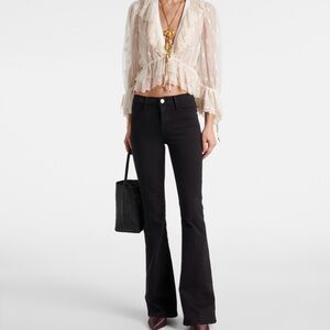 Frame Denim Black “The High Flare”